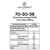Bolsa Callebaut Dark Callets 70-30-38 70.5% 400g