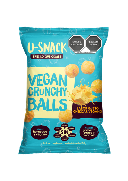 Vegan Crunchy Balls Sabor: Queso Vegano U-SNACK