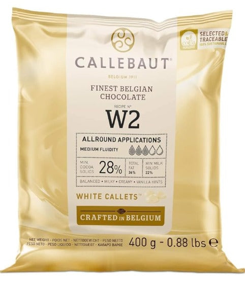 Bolsa Callebaut White Chocolate Callets 28% W2 400gr