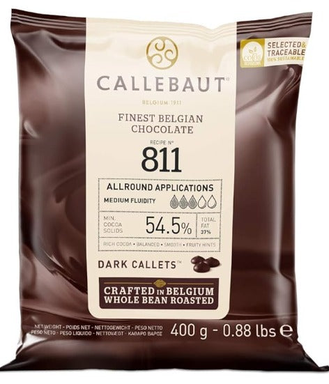 Chocolate semi-amargo 811 belga 54.5% cacao Callebaut 400gr